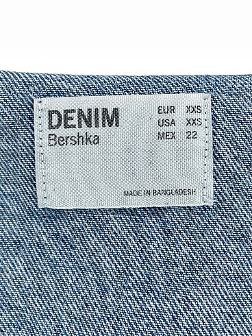 xs Beden mavi Renk Bershka Kot Ceket %70 İndirimli.