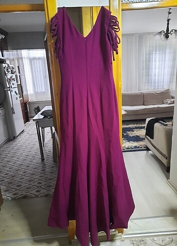 44 Beden bordo Renk Abiye elbise