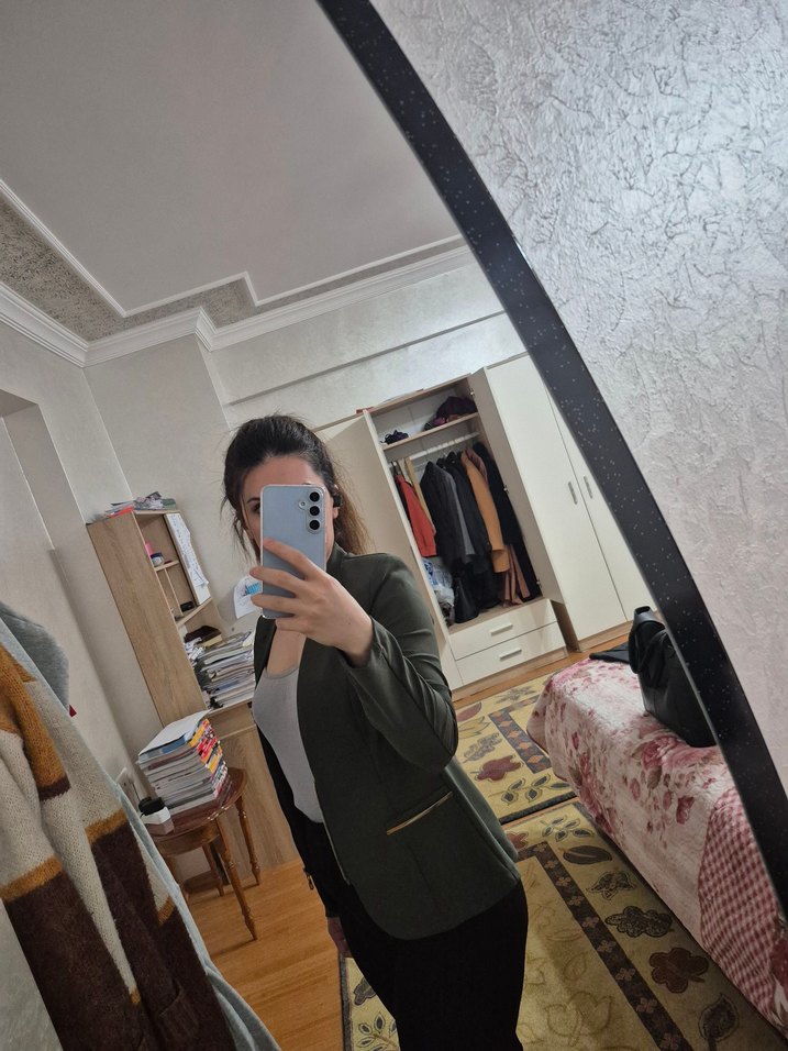 Yeşil Kadın Blazer ceket - Görsel 3