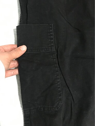 38 Beden siyah Renk Bershka Kışlık Kargo Pantalon