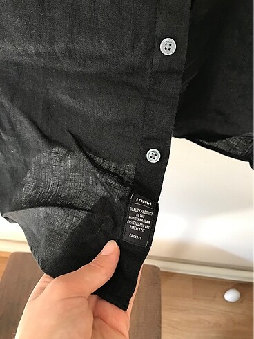 Mavi Jeans Mavi Siyah Keten Gömlek