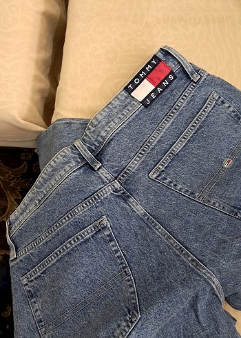 32 Beden Tommy Jeans Kadın Gri Düğmeli Denim Pantolon