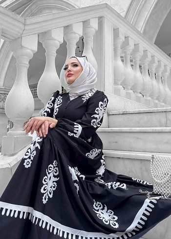 Tesettür Viskon Elbise - Görsel 4