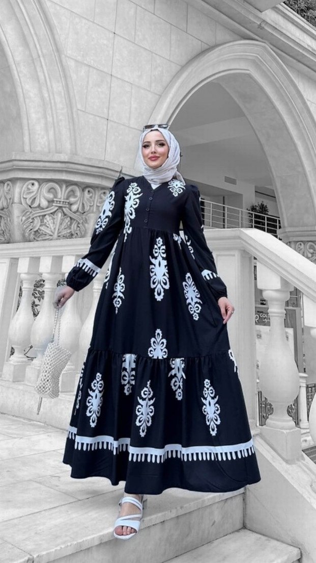 Tesettür Viskon Elbise - Görsel 2