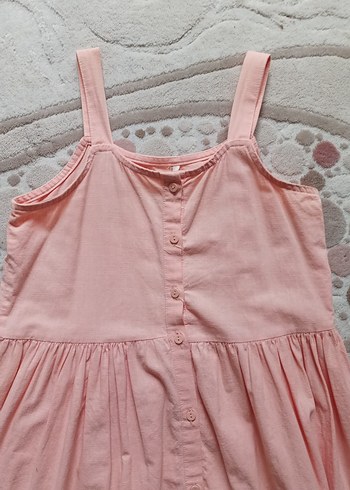 Pembe Kız Çocuk Kolsuz Elbise - Görsel 2