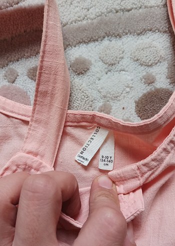 Pembe Kız Çocuk Kolsuz Elbise - Görsel 3