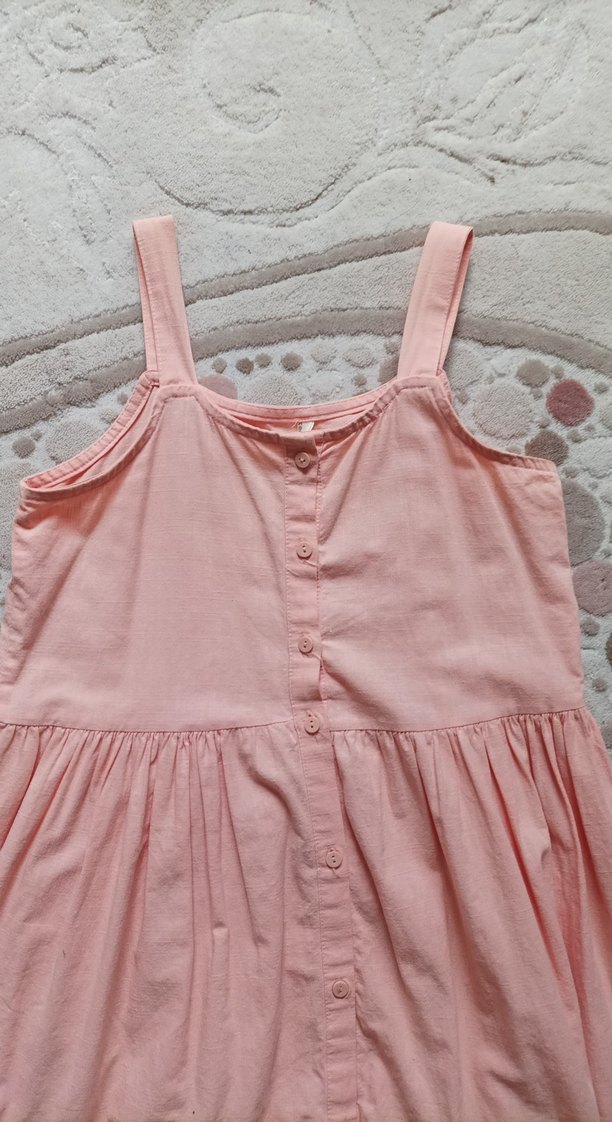 Pembe Kız Çocuk Kolsuz Elbise - Görsel 2