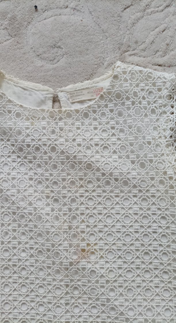 Beyaz Dantel Kız Elbisesi - Görsel 2