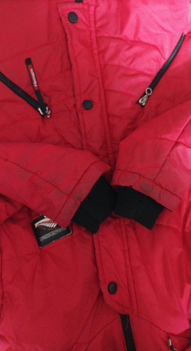 Kürklü Kapüşonlu Kırmızı çocuk Mont - Görsel 4