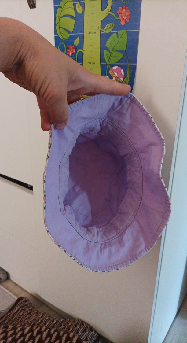 Mor Çiçek Desenli Çocuk Şapkası - Görsel 3