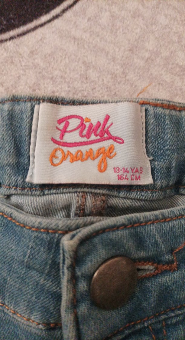 Nakışlı Mavi Kot Şort Kız Çocuk - Görsel 2