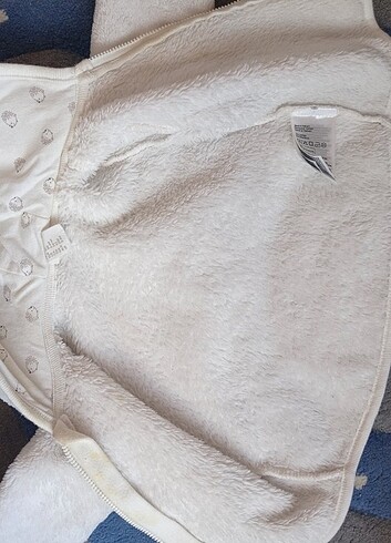 3-6 Ay Beden Unisex beyaz bebek peluş ceket