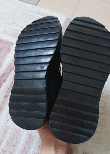 Siyah simli çocuk yada kadın Spor ayakkabı - Görsel 5