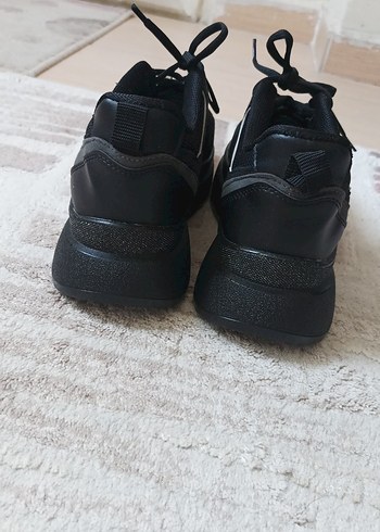 Siyah simli çocuk yada kadın Spor ayakkabı - Görsel 6