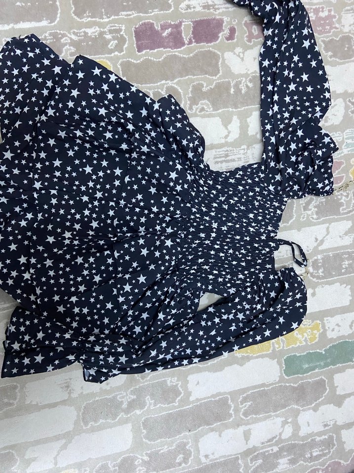 Yıldız desenli elbise - Görsel 2