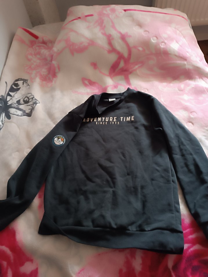 Erkek Çocuk Gri Baskılı Bol Kesim Sweatshirt - Görsel 3