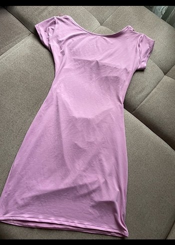 Pembe Midi Elbise