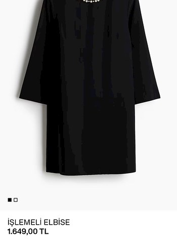 Klasik Siyah Uzun Kollu Elbise - Görsel 2