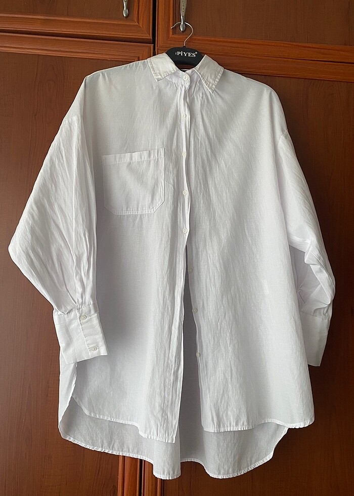 Oversize beyaz gömlek - Görsel 2