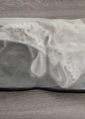 xl Beden beyaz Renk Desenli Bralet Takımı