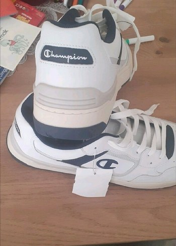 Champion Beyaz Gri Spor Ayakkabı Velcro - Görsel 3