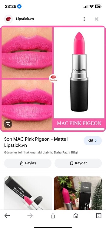 Mac pink pigeon A77 matte