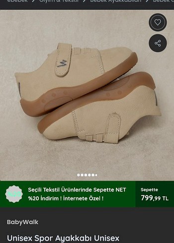 Bej Süet Erkek Bebek İlk Adım Ayakkabısı - Görsel 5