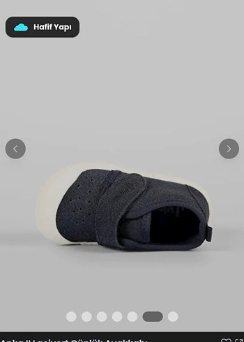 Erkek Bebek İlk Adım Ayakkabısı Cırtlı Mavi - Görsel 4