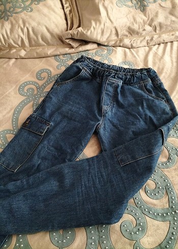 Kadın Mavi Loose Fit Midi Kot Pantolon