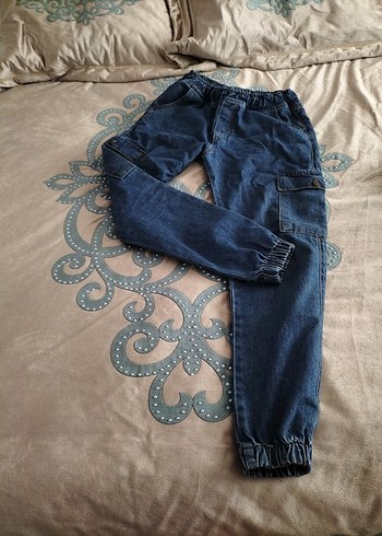 Bershka Kadın Mavi Loose Fit Midi Kot Pantolon