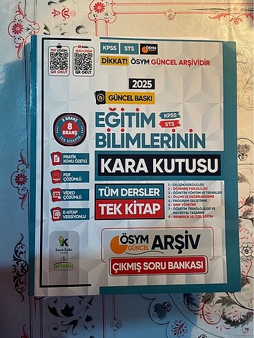 Eğitim Bilimlerinin Kara Kutusu Çıkmış Sorular Soru Bankası Tek 