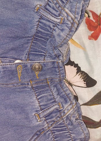 Defacto düğmeli Mavi Kadın Kot Şort - Görsel 2