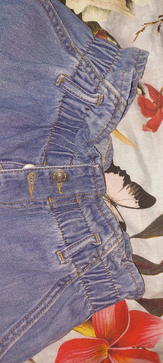 Defacto düğmeli Mavi Kadın Kot Şort - Görsel 2