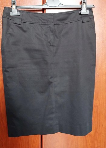 Siyah Midi Kalem Etek, Kemerli, Ofis Şıklığı - Görsel 2