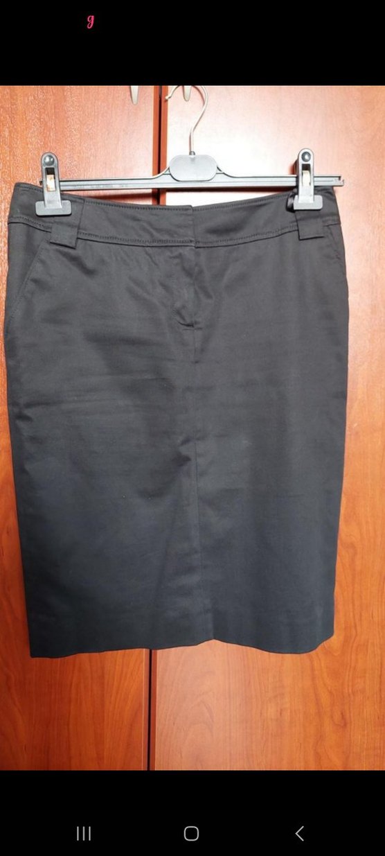 Siyah Midi Kalem Etek, Kemerli, Ofis Şıklığı - Görsel 2