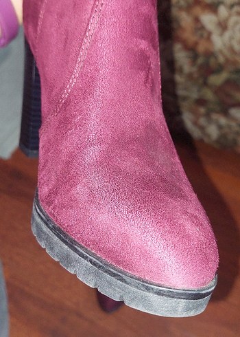 Graceland bordo Süet Kadın Topuklu Bot - Görsel 3