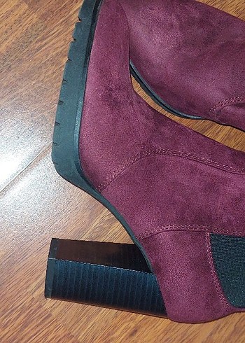 Graceland bordo Süet Kadın Topuklu Bot - Görsel 2