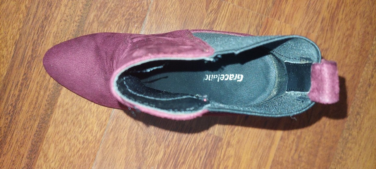 Graceland bordo Süet Kadın Topuklu Bot - Görsel 4