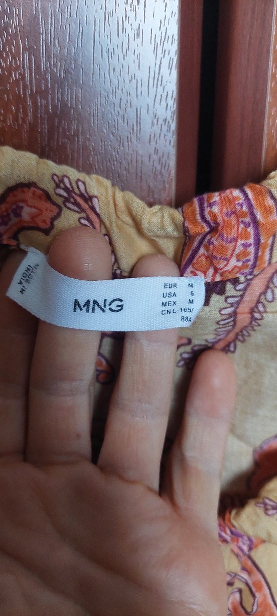 Mango Bohem Tarz Mini elbise, V Yaka, Fırfırlı - Görsel 2