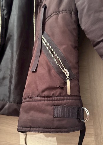 Kahverengi Kemerli Kadın Ceket - Görsel 5