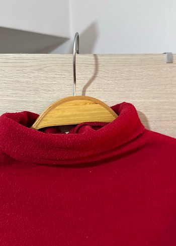 Kırmızı boğazlı Kadın Triko Kazak - Görsel 4