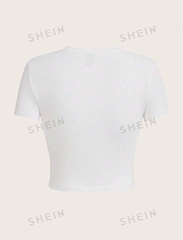 Sheinside Shein baby tee baskılı tişört