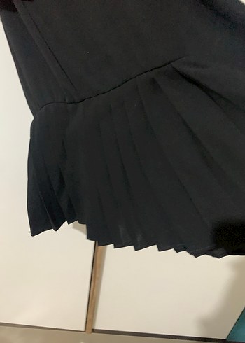 Kısa Kırmızı Kadın Ceket, Kısa Kollu, Pilili - Görsel 5