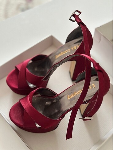 Bordo platform ayakkabı 36 numara
