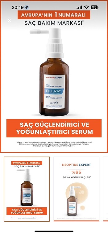 Ducray saç serumu