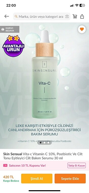 La Roche Posay Göz serumu ve c vitamini