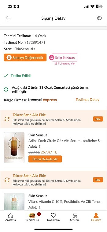Beden Göz serumu ve c vitamini
