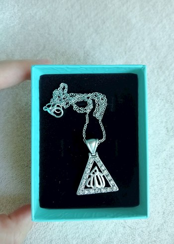 Sterling silver Allah yazılı gümüş kolye