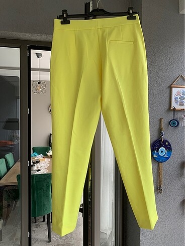 Diğer Sari neon dokuma kumas pantolun