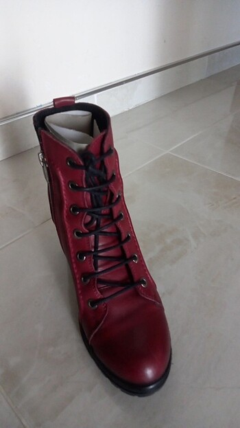 36 Beden bordo Renk Deri bot